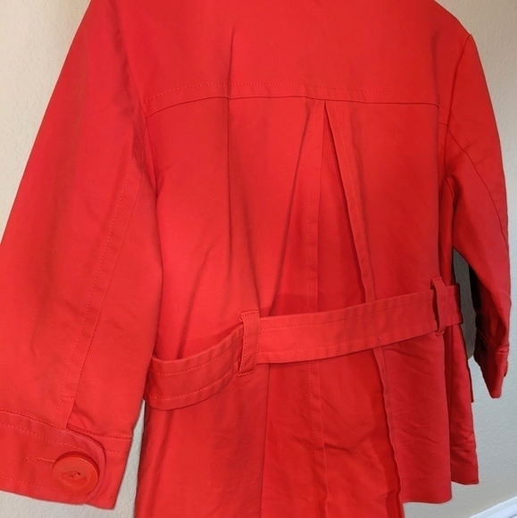 Kensie Short Red Peacoat with Belt NWOT - Picture 6 of 7
